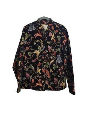 Appleseed's Black Leaf Blazer Size‎ 12